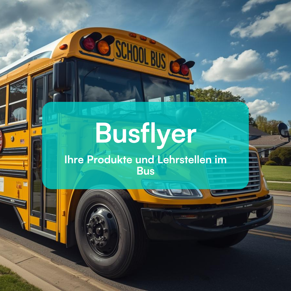 Flyer oder Goodie Bag im Schulbus