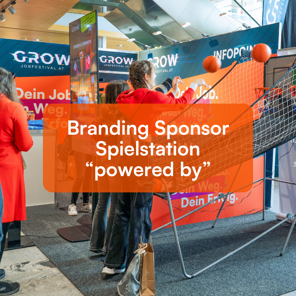 Branding Sponsor Spielstation “powered by”